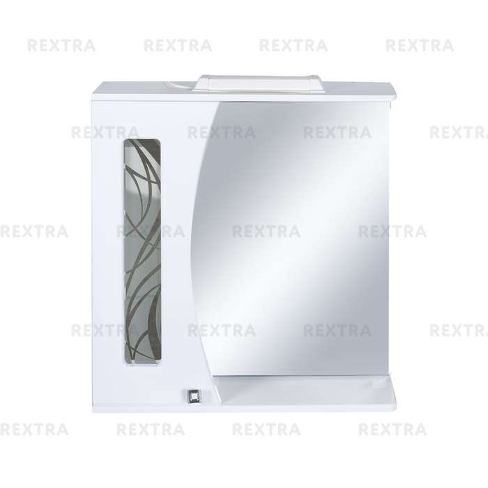 Шкаф зеркальный «Мальта» 65 см цвет белый