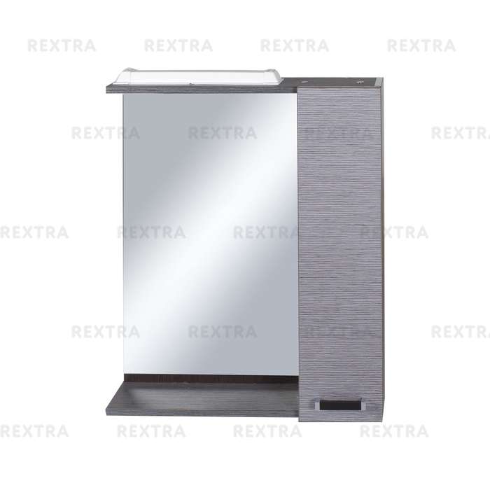 Шкаф зеркальный «Торонто» 60 см цвет серый
