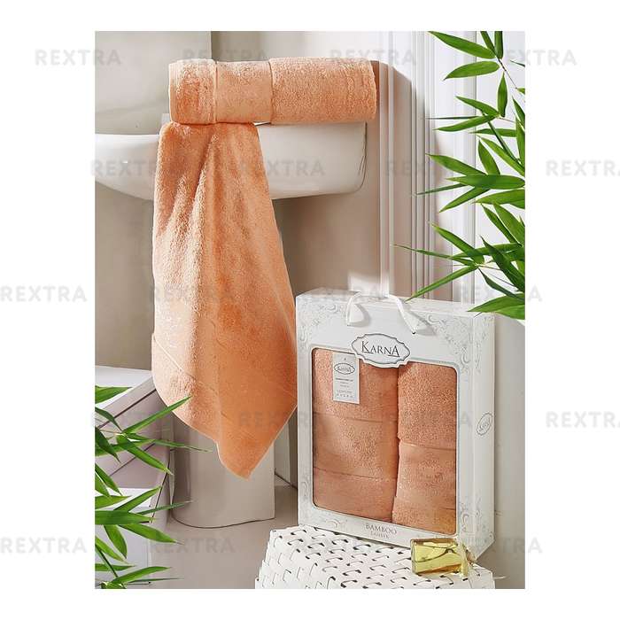 Набор полотенец для ванной комнаты KARNA Pandora 2шт 2197/CHAR007