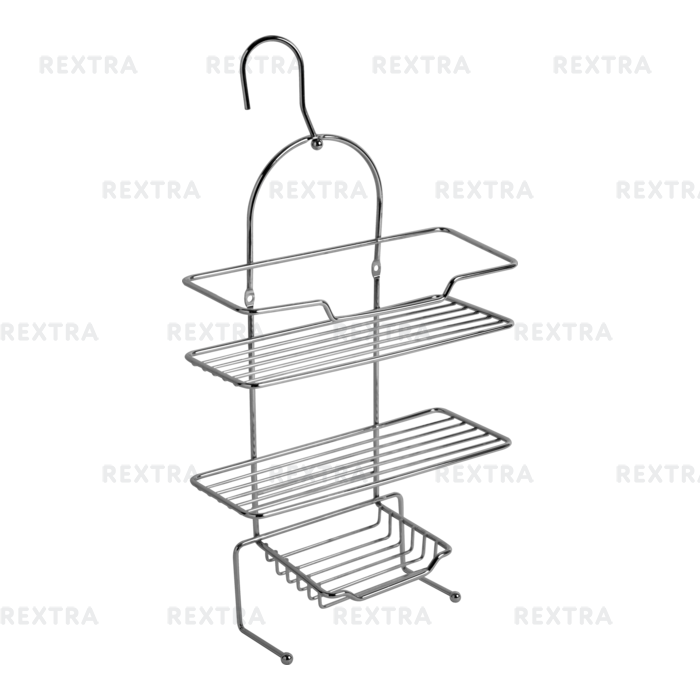 Полка для ванной комнаты трехъярусная на крюках
