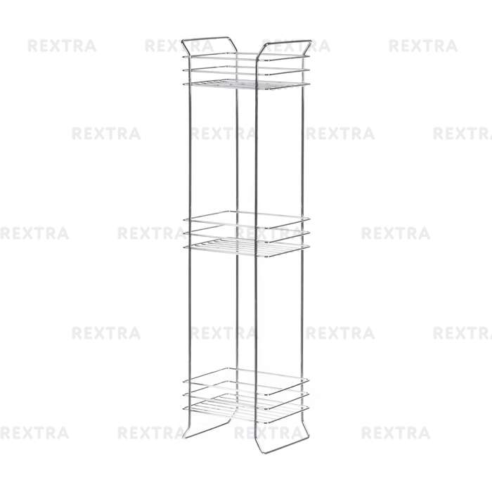 Полка отдельностоящая для ванной комнаты трехъярусная 19х15х70.5 см