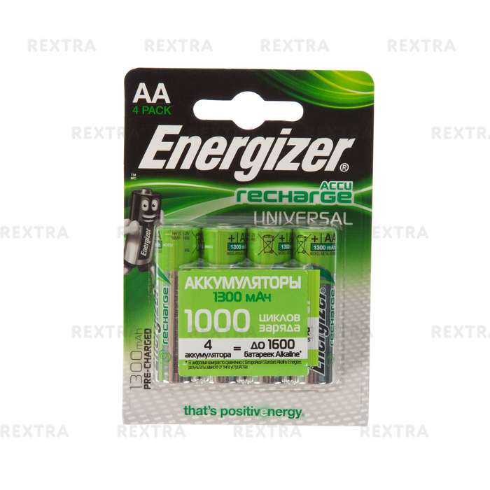 Аккумулятор Energizer Univ NH15 BP4 Pre-Ch 1300 мА/ч, 2 шт.