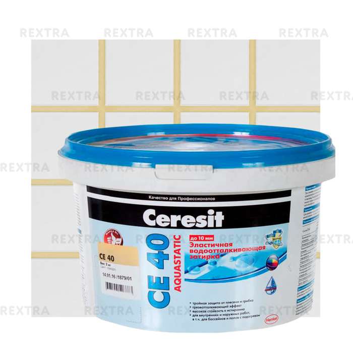 Затирка цементная Ceresit CE 40 2 кг цвет сахара