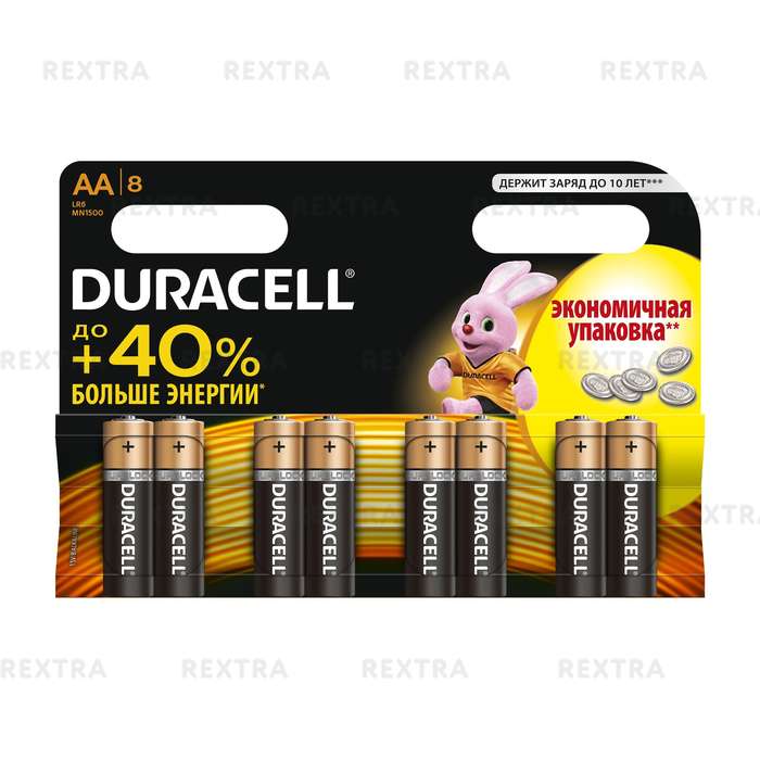 Батарейка алкалиновая Duracell Basic LR6-8BL AA 8шт