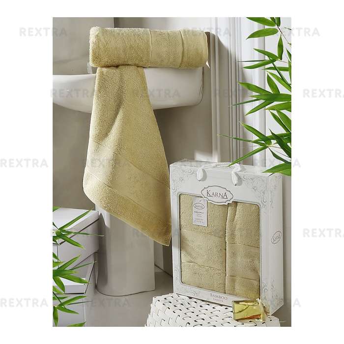 Набор полотенец для ванной комнаты KARNA Pandora 2шт 2197/CHAR004