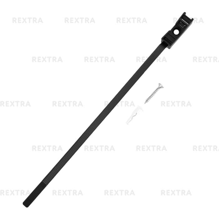 Хомут для труб и кабелей 32-63 мм цвет чёрный, 10 шт.