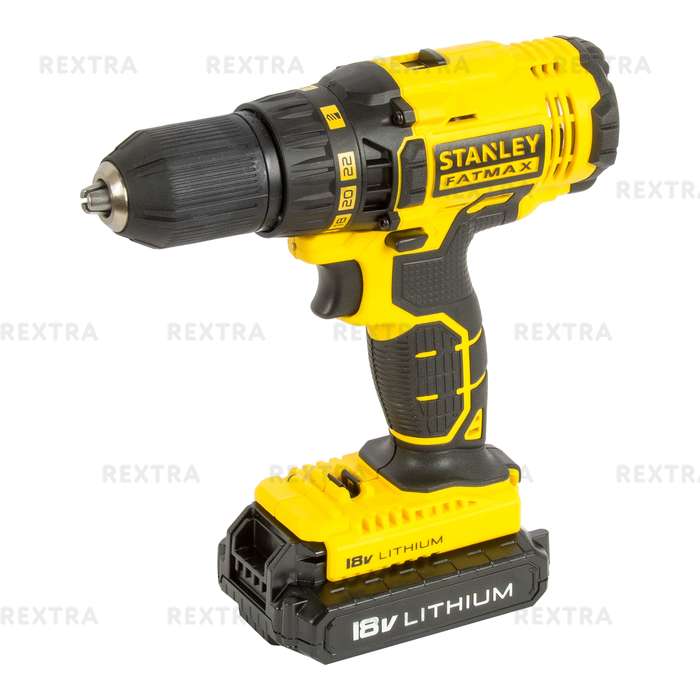 Шуруповерт аккумуляторный Stanley Fatmax FMC601C2K, 18 В Li-ion 2х1.3 Ач