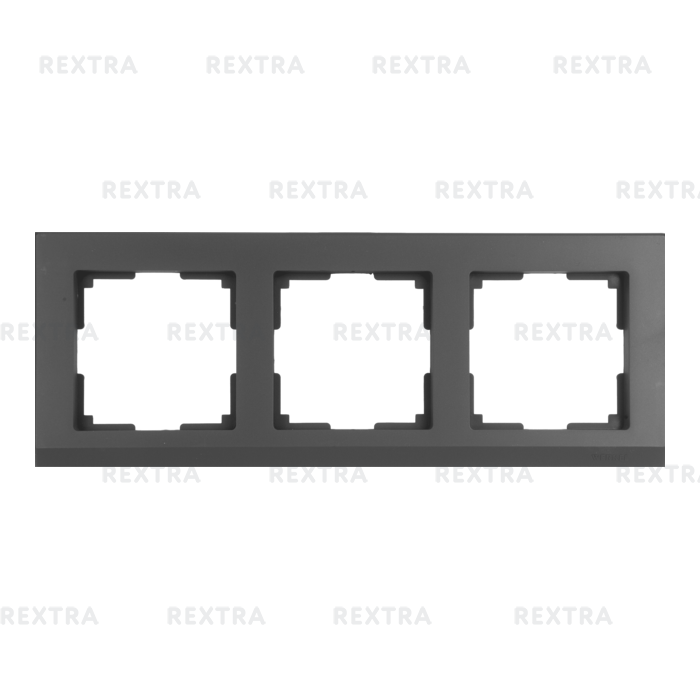 Рамка Werkel Stark, 3 поста, цвет чёрный