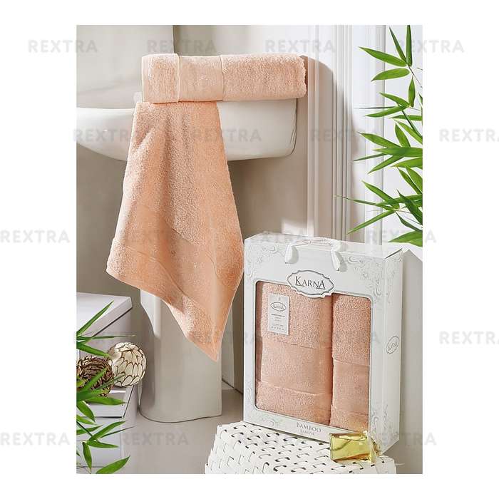 Набор полотенец для ванной комнаты KARNA Pandora 2шт 2197/CHAR001