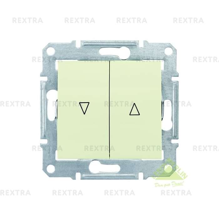 Выключатель Sedna, для жалюзи, механический блок, бежевый